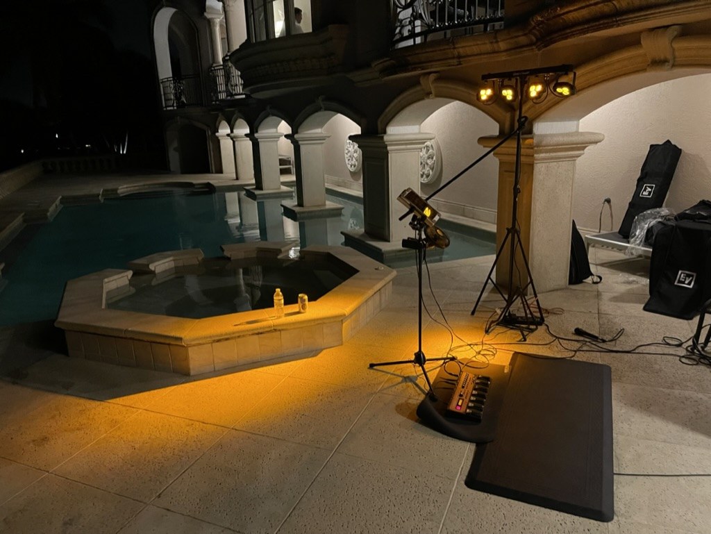 James Grande - Corporate Event Guitarist in Naples, FL - Poolside Setup