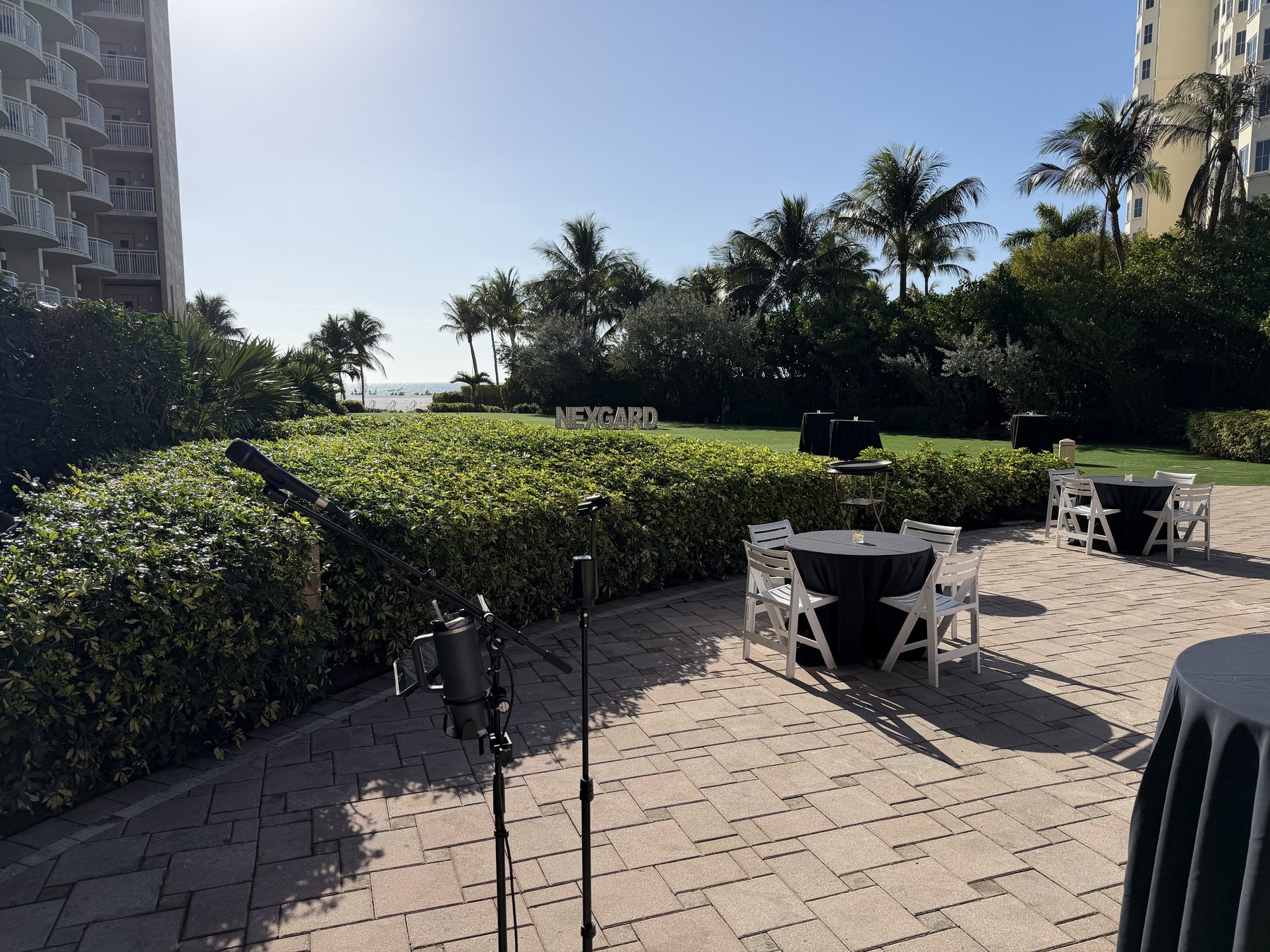 James Grande - Professional Musician - Set up for cocktail hour at a corporate event on Marco Island in SWFL